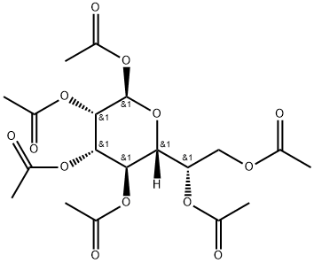 L-glycero-α-D-manno-Heptopyranose 1,2,3,4,6,7-Hexaacetate Structure