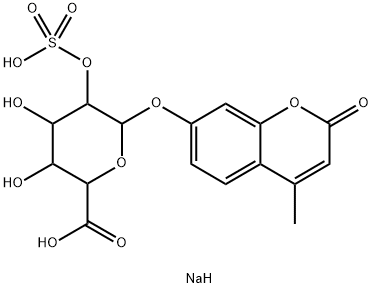 4-Methylumbelliferyl α-L-idopranosiduronic acid 2-sulphate sodium salt Structure
