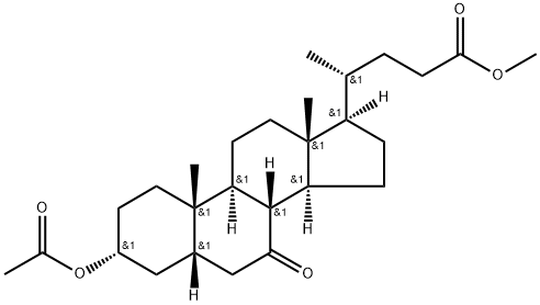 3α-Acetyloxy-7-oxo-5β-cholan-24-oic acid methyl ester Structure
