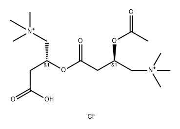 1-Butanaminium, 2-(acetyloxy)-4-[1-(carboxymethyl)-2-(trimethylammonio)ethoxy]-N,N,N-trimethyl-4-oxo-, dichloride, [R-(R*,R*)]- (9CI) Structure