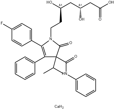 sodium (3R,5R)-7-(5-(4-fluorophenyl)-3-isopropyl-2-oxo-4-phenyl-3- (phenylcarbamoyl)-2,3-dihydro-1H-pyrrol-1-yl)-3,5-dihydroxyheptanoate Structure
