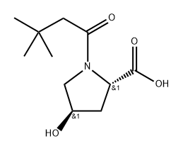 (2S,4R)-1-(3,3-Dimethylbutanoyl)-4-hydroxypyrrolidine-2-carboxylic acid Structure