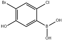 4-Bromo-2-chloro-5-hydroxyphenylboronic acid 구조식 이미지