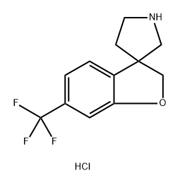 2,3-Dihydrospiro(6-trifluoromethylbenzofuran-2,3′-pyrrolidine) Structure