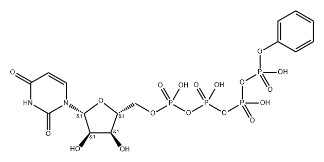 우리딘-5'-테트라포스페이트δ-페닐에스테르테트라나트륨염 구조식 이미지