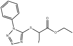 ethyl α-fluoro-α-[5-(1-phenyltetrazolyl)thio]acetate Structure