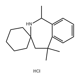 1,5,5-Trimethyl-1,2,4,5-tetrahydrospiro[2-benzazepine-3,1′-cyclohexane], HCl Structure