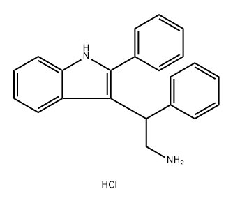 2-Phenyl-2-(2-phenyl-1h-indol-3-yl)ethan-1-amine hydrochloride Structure