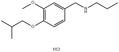 {[3-methoxy-4-(2-methylpropoxy)phenyl]methyl}(propyl)amine hydrochloride Structure