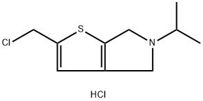 4H-Thieno[2,3-c]pyrrole, 2-(chloromethyl)-5,6-dihydro-5-(1-methylethyl)-, hydrochloride (1:1) Structure