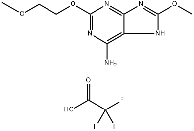 8-(methoxy)-2-([2-(methoxy)ethyl]oxy)-9H-purin-6-amine trifluoroacetate Structure