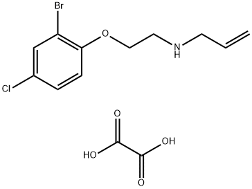 N-(2-(2-bromo-4-chlorophenoxy)ethyl)prop-2-en-1-amine oxalate Structure