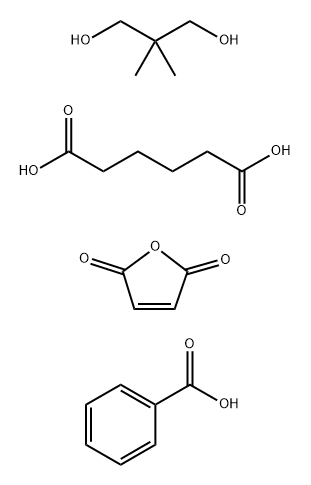 Hexanedioic acid, polymer with 2,2-dimethyl-1,3-propanediol and 2,5-furandione, benzoate Structure