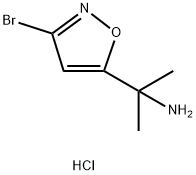 5-Isoxazolemethanamine, 3-bromo-α,α-dimethyl-, hydrochloride (1:1) Structure