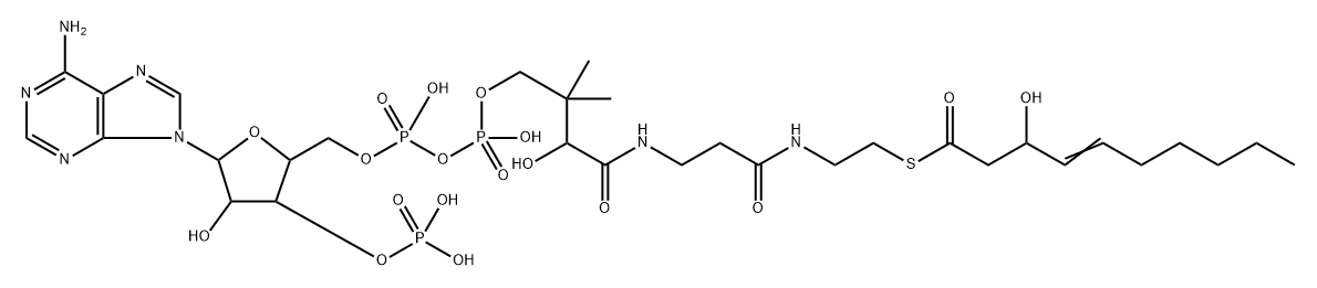 3-hydroxy-4-decenoyl-coenzyme A Structure