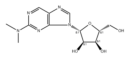 9H-Purine, 2-dimethylamino-9-β-D-ribofuranosyl- (6CI) 구조식 이미지