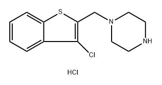 1-((3-Chlorobenzo[b]thiophen-2-yl)methyl)piperazine hydrochloride Structure