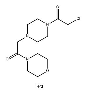 2-Chloro-1-{4-[2-(morpholin-4-yl)-2-oxoethyl]piperazin-1-yl}ethan-1-one hydrochloride Structure