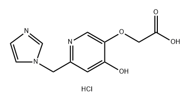 Acetic acid, 2-[[4-hydroxy-6-(1H-imidazol-1-ylmethyl)-3-pyridinyl]oxy]-, hydrochloride (1:) Structure