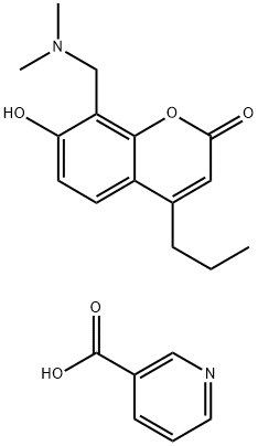 8-((Dimethylamino)methyl)-2-oxo-4-propyl-2H-chromen-7-yl nicotinate 구조식 이미지