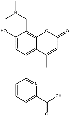 8-((Dimethylamino)methyl)-4-methyl-2-oxo-2H-chromen-7-yl picolinate 구조식 이미지