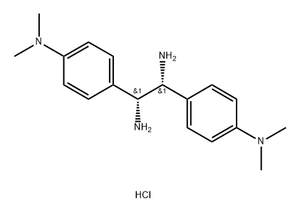 1,2-Ethanediamine, 1,2-bis[4-(dimethylamino)phenyl]-, hydrochloride (1:4), (1R,2R)- Structure