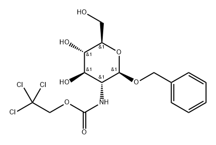 benzyl 2-deoxy-2-(2,2,2-trichloroethoxy)carbonylamino-β-D-glucopyranoside Structure