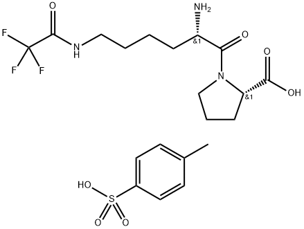 N”6-트리플루오로아세틸-L-리실-L-프롤린P-톨루엔술포나트 구조식 이미지