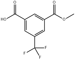 3-(METHOXYCARBONYL)-5-(TRIFLUOROMETHYL)BENZOIC ACID Structure