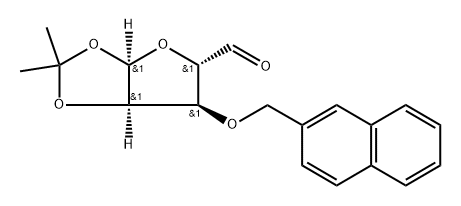 α-D-ribo-Pentodialdo-1,4-furanose, 1,2-O-(1-methylethylidene)-3-O-(2-naphthalenylmethyl)- Structure