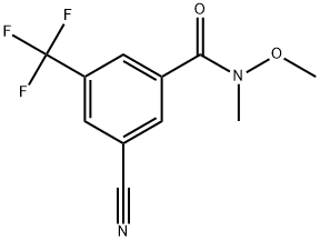 3-Cyano-N-methoxy-N-methyl-5-(trifluoromethyl)benzamide Structure