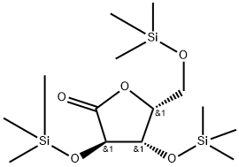 2-O,3-O,5-O-Tris(trimethylsilyl)-D-xylonic acid γ-lactone Structure