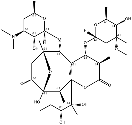 13-O,1-Seco-11-deoxy-1,11-epoxyerythromycin 구조식 이미지