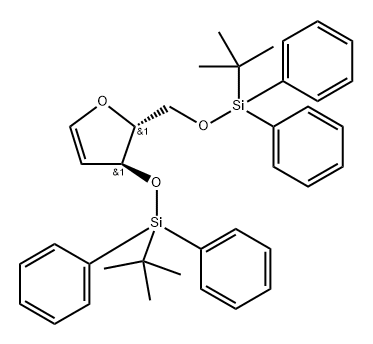 D-erythro-Pent-1-enitol, 1,4-anhydro-2-deoxy-3,5-bis-O-[(1,1-dimethylethyl)diphenylsilyl]- 구조식 이미지