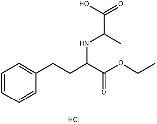 2-[(1-ethoxy-1-oxo-4-phenylbutan-2-yl)amino]propanoic acid hydrochloride Structure