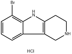 1H-Pyrido[4,3-b]indole, 6-bromo-2,3,4,5-tetrahydro-, hydrochloride (1:1) Structure