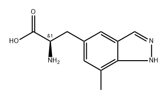1H-Indazole-5-propanoic acid, α-amino-7-methyl-, (αR)- Structure