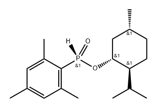 (Rp)-(-)-MenthylmesitylH-phosphinate Structure