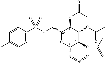 2,3,4-Tri-O-acetyl-6-O-tosyl-β-D-glucopyranosyl azide Structure