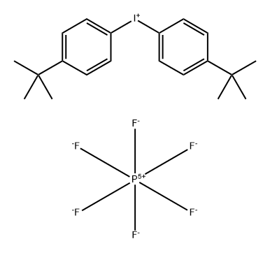 Iodonium, bis[4-(1,1-dimethylethyl)phenyl]-, hexafluorophosphate(1-) (1:2) Structure