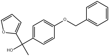 2-Furanmethanol, α-methyl-α-[4-(phenylmethoxy)phenyl]- Structure