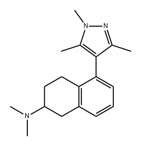 N,N-dimethyl-5-(1,3,5-trimethyl-1H-pyrazol-4-yl)-1,2,3,4-tetrahydronaphthalen-2-amine Structure