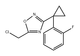 5-CHLOROMETHYL-3-[1-(2-FLUORO-PHENYL)-CYCLOPROPYL]-[1,2,4]OXADIAZOLE Structure