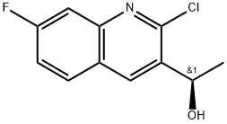 3-?Quinolinemethanol, 2-?chloro-?7-?fluoro-?α-?methyl-?, (αR)?- Structure