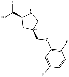 rel-(4R)-4-(2,5-Difluorophenoxy)methyl-D-proline Structure