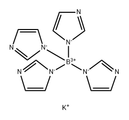 potassium (1:1)Borate(1-), tetrakis(1H-imidazolato-κN1)-Coordination Compound 구조식 이미지