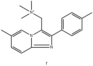 N,N,N-Trimethyl-1-(6-methyl-2-(p-tolyl)imidazo[1,2-a]pyridin-3-yl)methanaminium iodide Structure