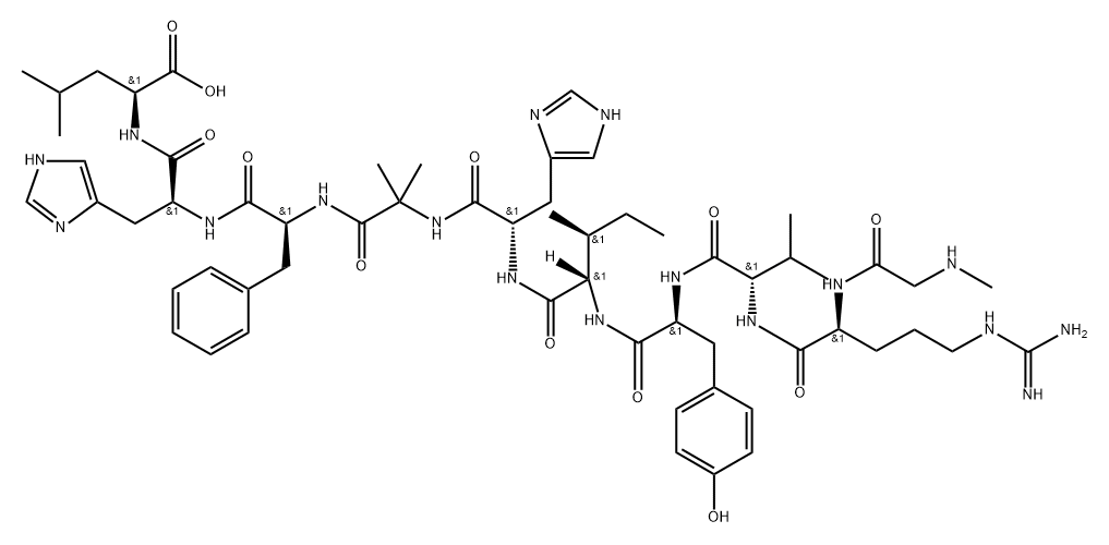 angiotensin I, Sar(1)-Ile(5)-alpha-Me-Ala(7)- Structure