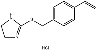 2-[[(4-ethenylphenyl)methyl]thio]-4,5-dihydro-1H-Imidazole hydrochloride (1:1) Structure