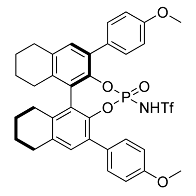 (R)-N-(2,6-Bis(4-methoxyphenyl)-4-oxido-7a,8,9,10,11,11a,12,13,14,15-decahydrodinaphtho[2,1-d:1',2'-f][1,3,2]dioxaphosphepin-4-yl)-1,1,1-trifluoromethanesulfonamide Structure